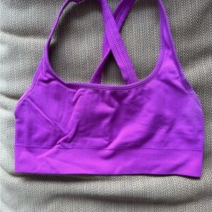 ATHLETA Purple Ribbed Crossback Bralette - Women Intimates